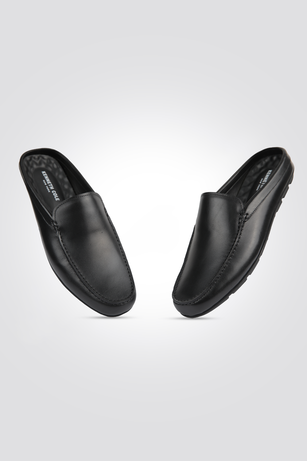 מוקסין עור גבר פתוח בצבע שחור