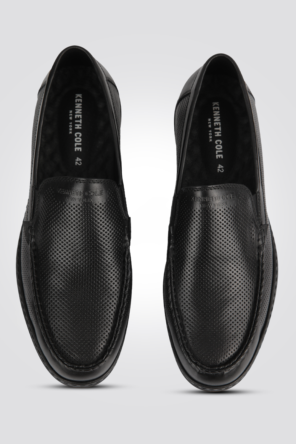 מוקסין עור לייזר גברים בצבע שחור