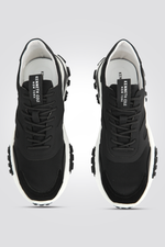 סניקרס עור גברים בצבע שחור