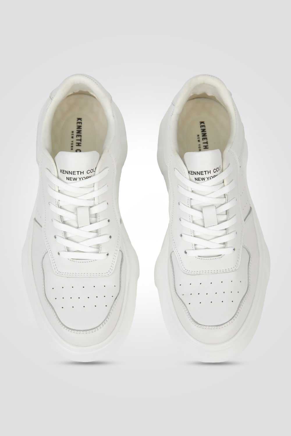 סניקרס עור גברים בצבע לבן