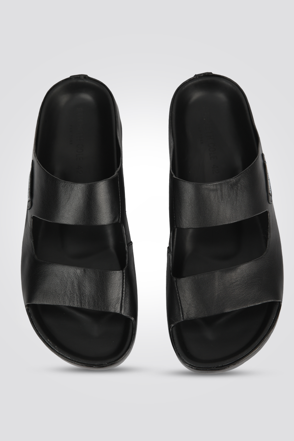 כפכף עור גברים בצבע שחור