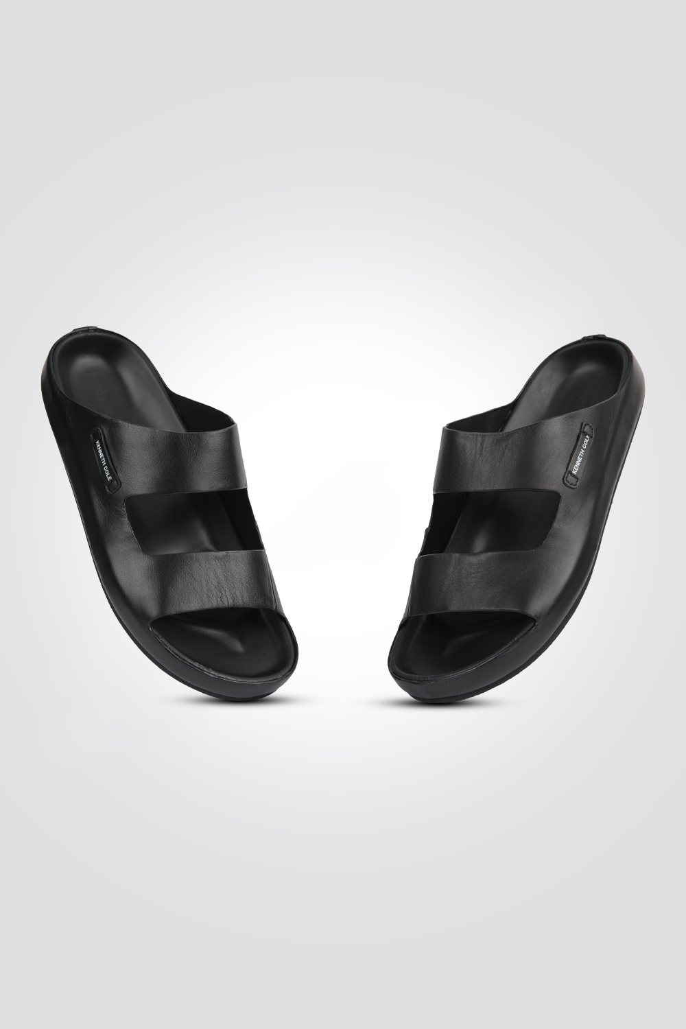 כפכף עור גברים בצבע שחור