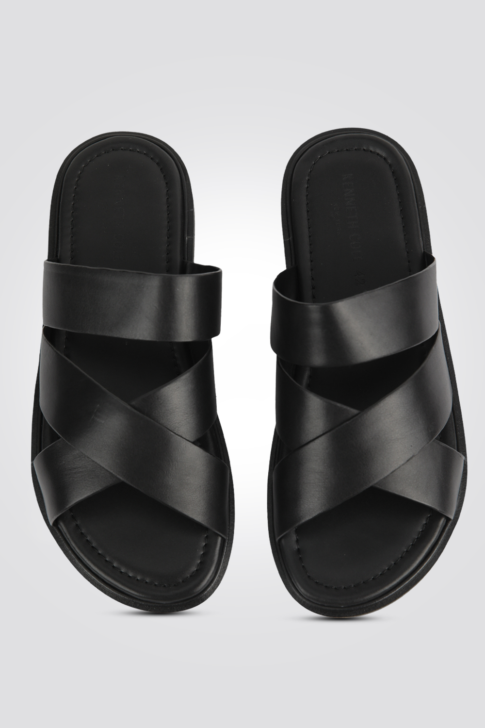 כפכף עור גברים בצבע שחור