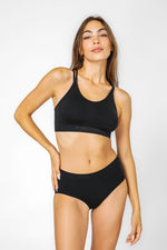 בראלט ספגטי אל-תפר מיקרופייבר כתפיות כפולות