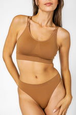 בראלט ספגטי אל-תפר מיקרופייבר כתפיות כפולות