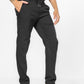 מכנסי אריג טקסטורלים קשירה בצבע שחור - 4