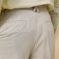 מכנס נינוח במראה מחויט בצבע בז' - 5