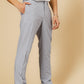 מכנס נינוח במראה מחויט עם גומי בצבע אפור - 3