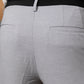 מכנס נינוח במראה מחויט עם גומי בצבע אפור - 5