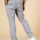 מכנס נינוח במראה מחויט עם גומי בצבע אפור - 4