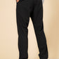 מכנס נינוח במראה מחויט עם גומי בצבע שחור - 4