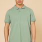 חולצה פולו פיקה בייסיק בצבע ירוק - 4