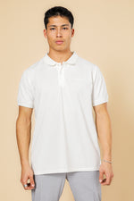 חולצה פולו פיקה בייסיק בצבע שמנת