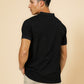 חולצה פולו פיקה בייסיק בצבע שחור - 4