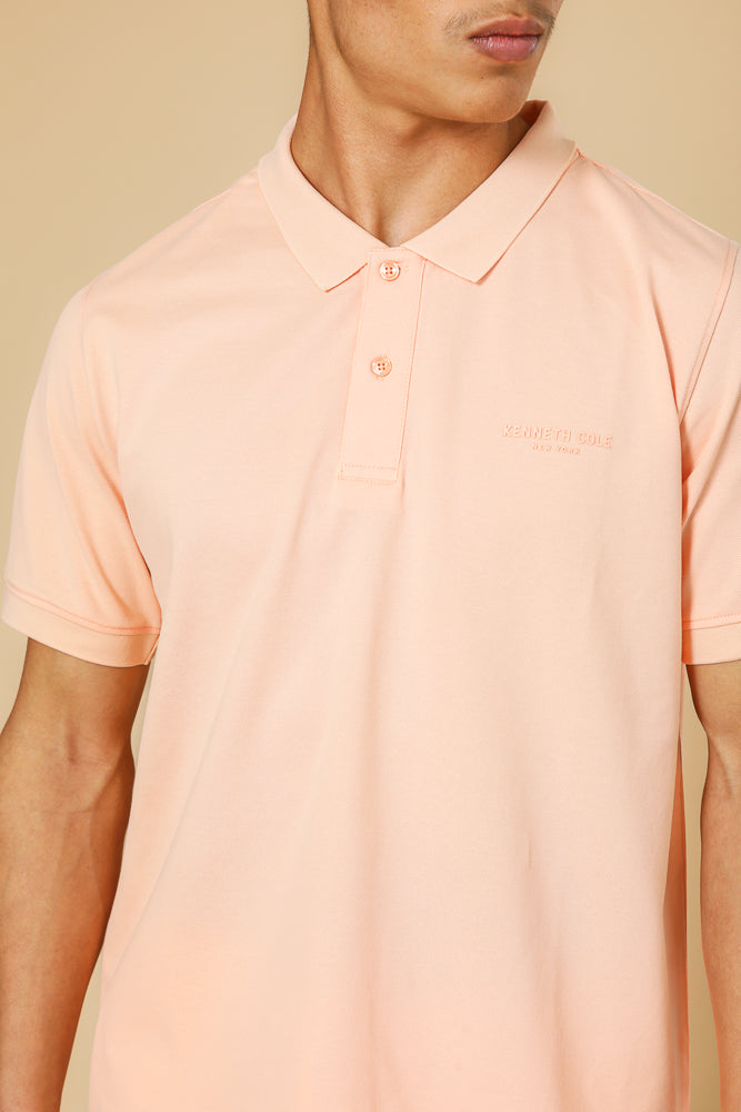 חולצה פולו פיקה בייסיק בצבע כתום