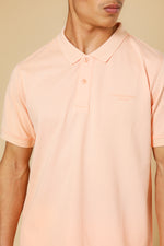 חולצה פולו פיקה בייסיק בצבע כתום