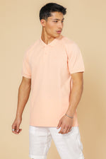 חולצה פולו פיקה בייסיק בצבע כתום