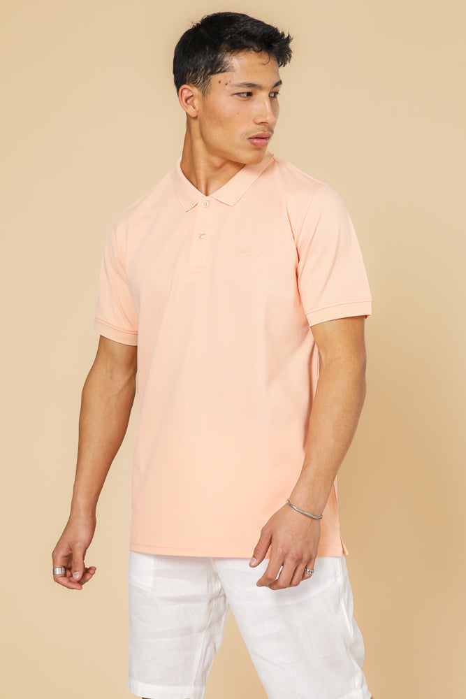 חולצה פולו פיקה בייסיק בצבע כתום