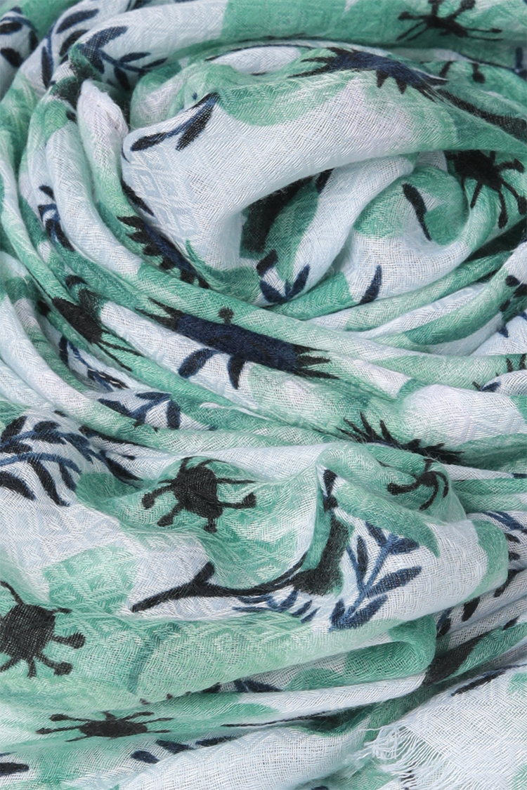 צעיף דק לנשים בגווני ירוק