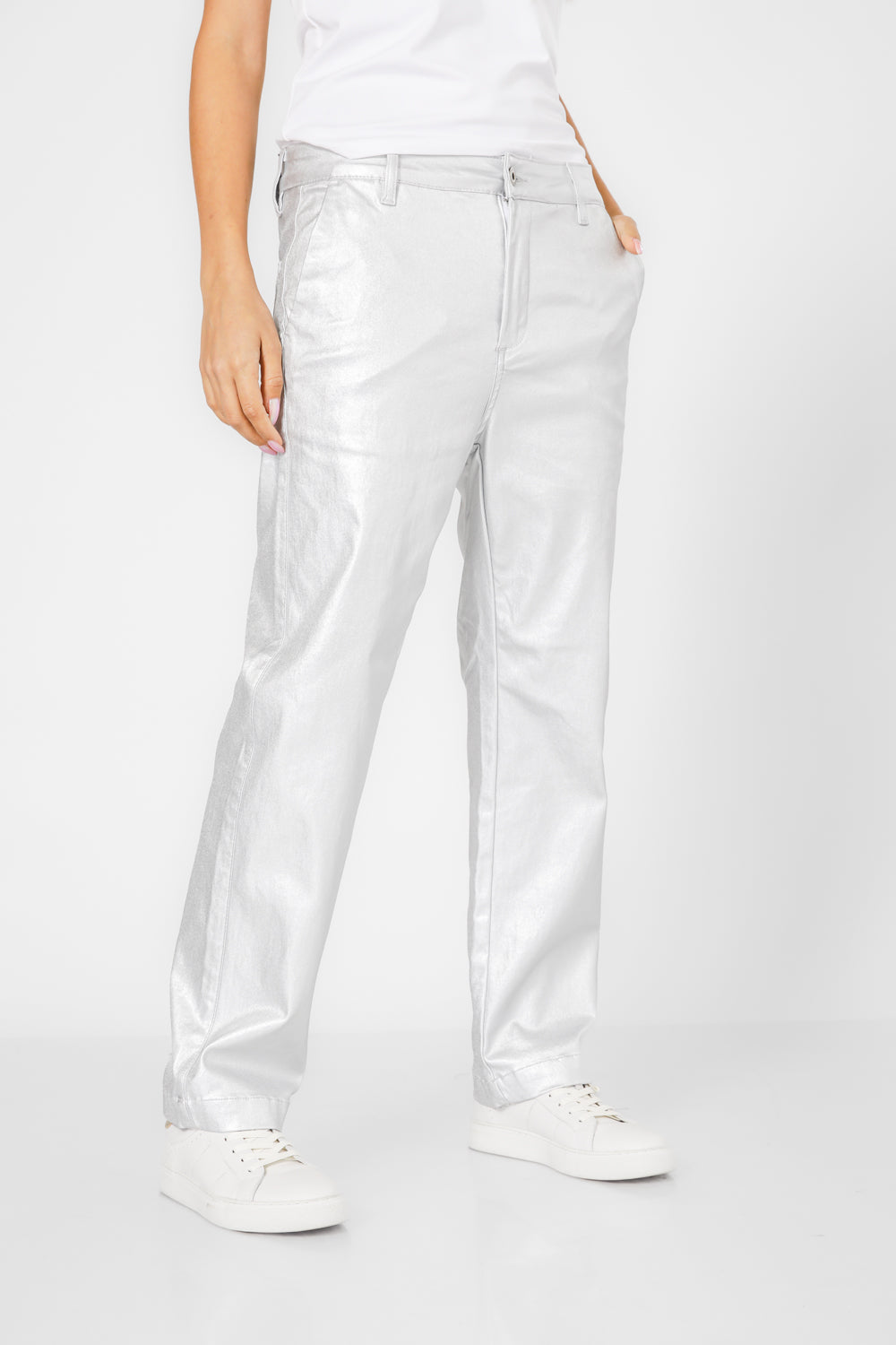 מכנס ג'ינס כסוף