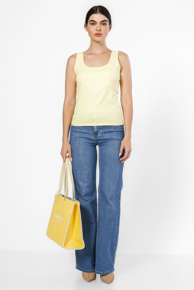 טופ אלסטי מפתח מרובע בצבע צהוב בננה