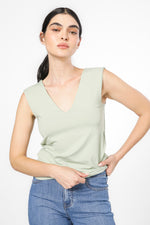 טופ אלסטי מפתח עמוק בצבע ירוק 