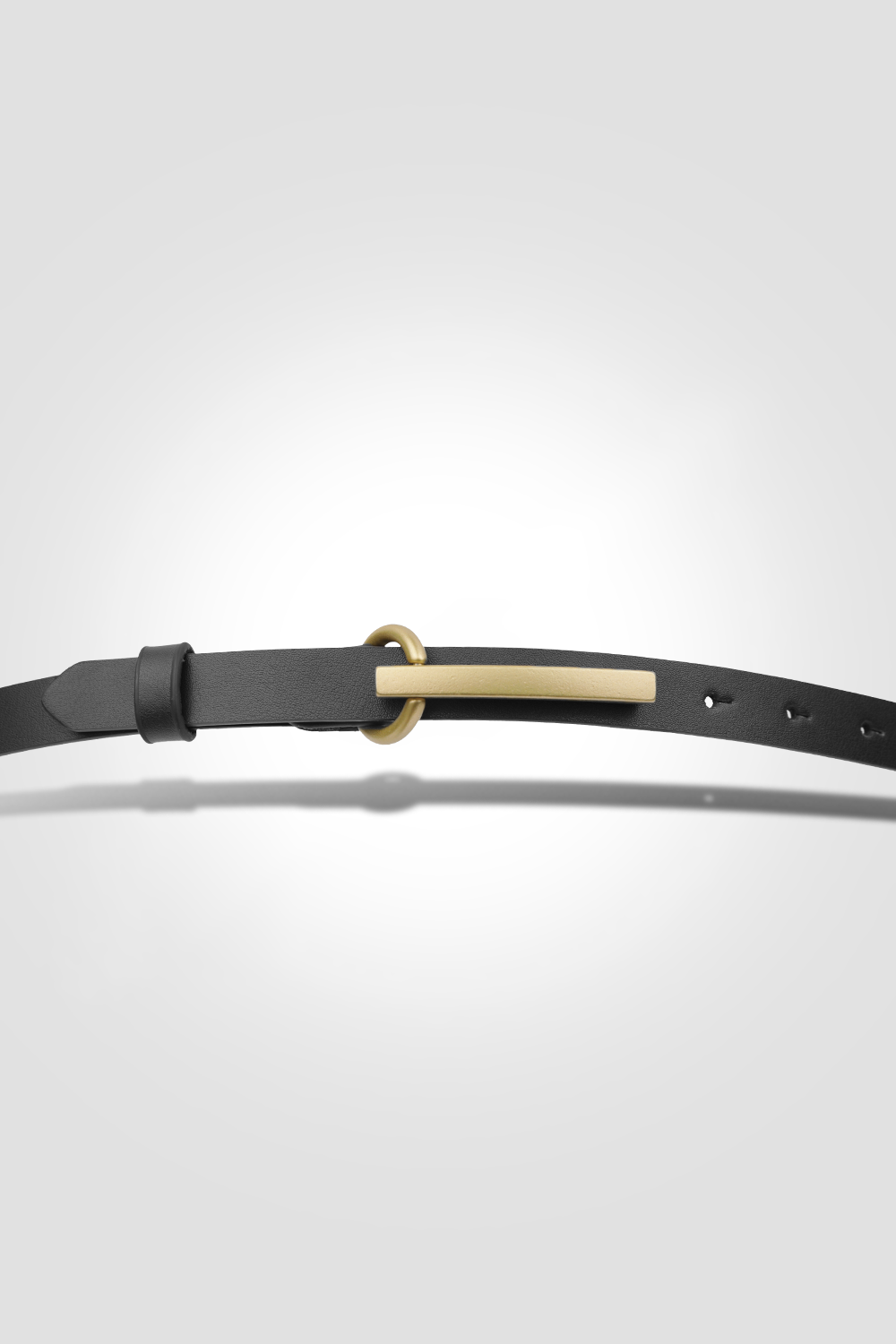 חגורת עור דקה אבזם מאורך 105 ס"מ