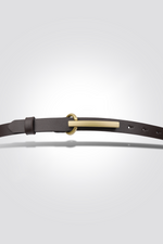 חגורת עור דקה אבזם מאורך 105 ס"מ