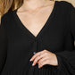 חולצת פליסה שרוול ארוך בצבע שחור - 5