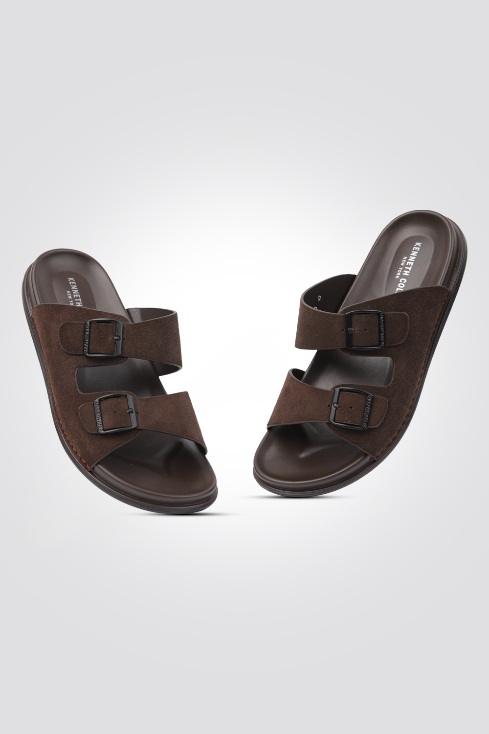 כפכף עור הפוך לגברים בצבע חום