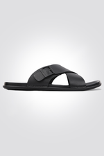 כפכף עור איקס בצבע שחור