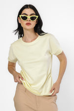 חולצת קימונו בצבע צהוב בננה