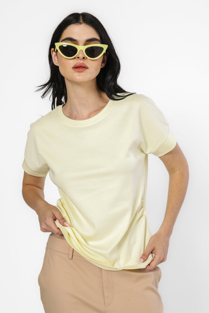 חולצת קימונו בצבע צהוב בננה