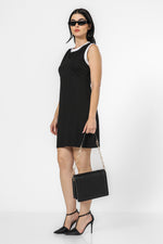 שמלת ג'רסי ללא שרוולים בצבע שחור