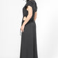 שמלה עם קשירה בצדדים בצבע שחור - 5