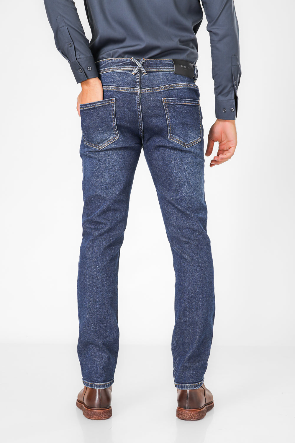 ג'ינס SLIM DENIM בצבע כחול כהה