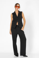 מכנסיים מחויטים בצבע שחור | קנת קול