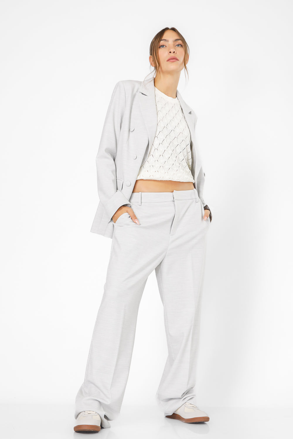 בלייזר מחויט עם סגירת כפתורים כפולה | קנת קול