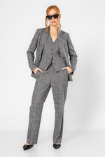 בלייזר משבצות בצבע אפור | קנת קול