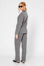 בלייזר משבצות בצבע אפור | קנת קול