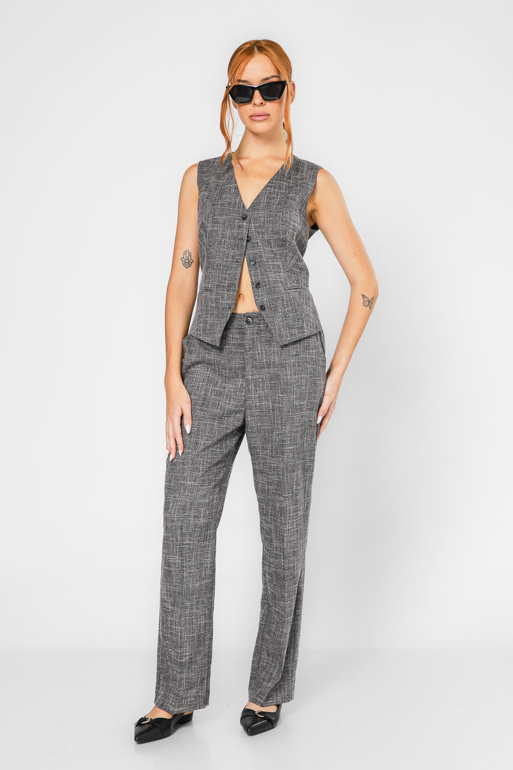 מכנסיים מחויטים בסגנון משבצות | קנת קול