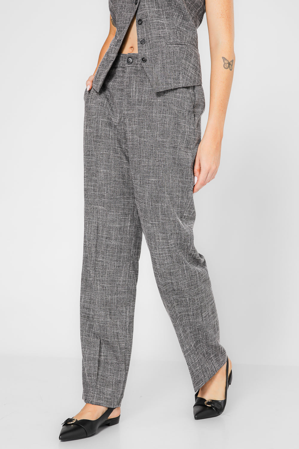 מכנסיים מחויטים בסגנון משבצות | קנת קול