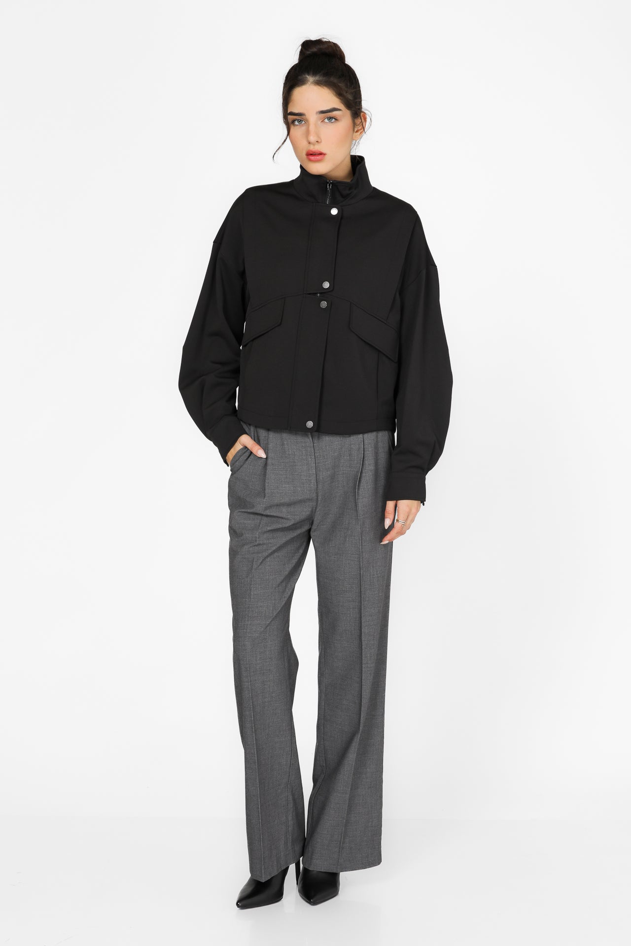 ג'קט אוברסייז בצבע שחור | קנת קול