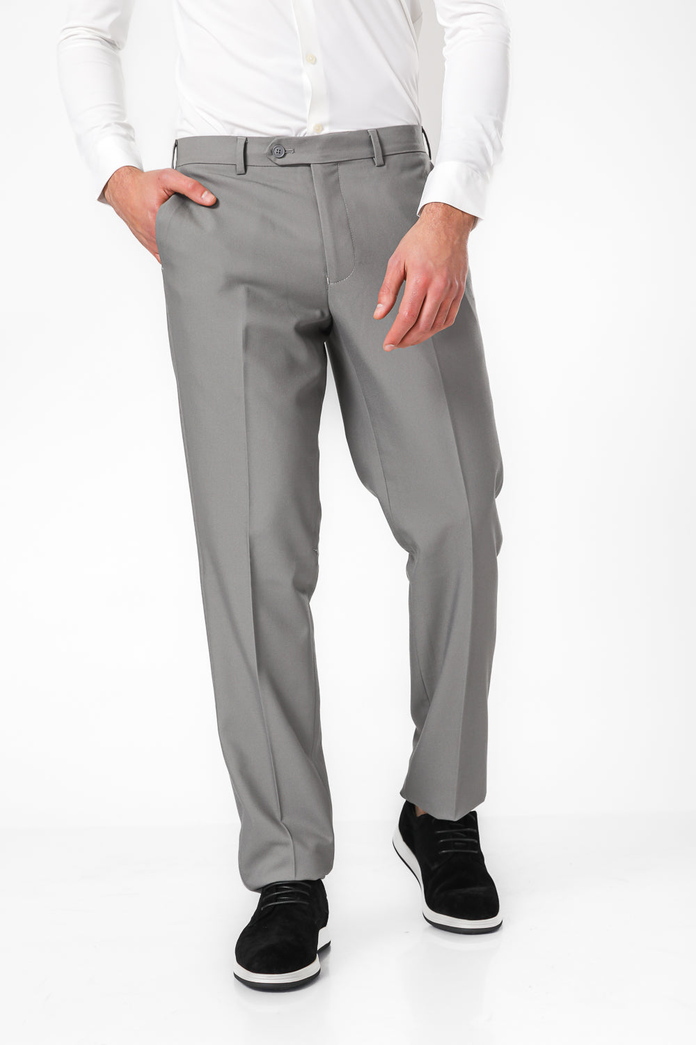 מכנס מחויט MODERN בצבע אפור כהה