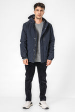 מעיל פארקה קפוצ'ון בצבע נייבי