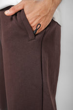 מכנסי ג'וגר ארוכים בצבע בורדו