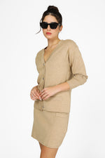 קרדיגן סרוג עם מפתח וי | קנת קול