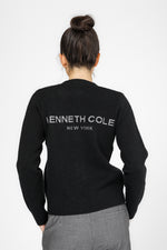 קרדיגן סריג עם לוגו בגב | קנת קול