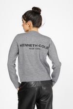 קרדיגן סריג עם לוגו בגב | קנת קול