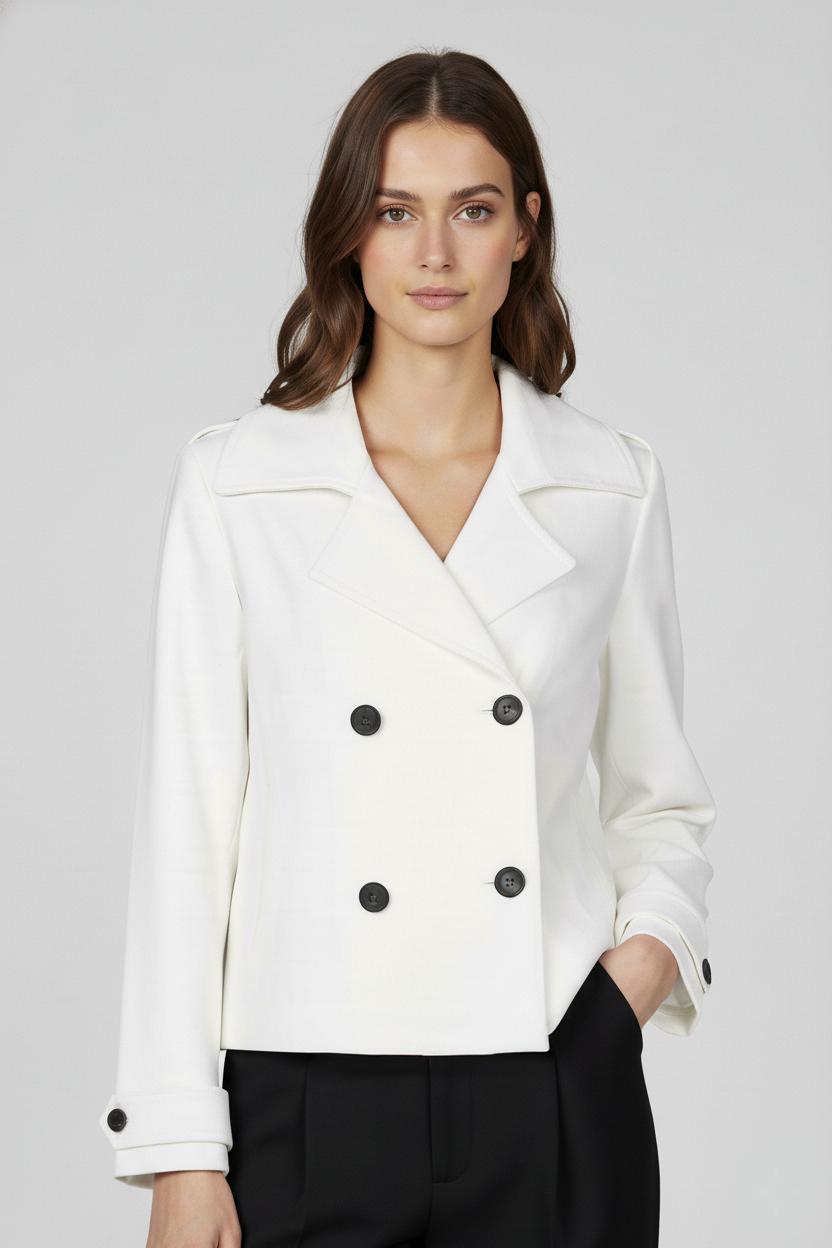 ג'קט בגזרה קצרה עם כפתרה כפולה | קנת קול